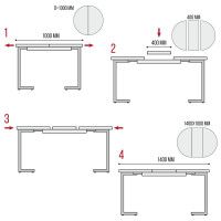 Стол Millwood Лондон d100 раздвижной (каркас черный) купить в Минске Стол Millwood Лондон d100 раздвижной (каркас черный) купить в Минске