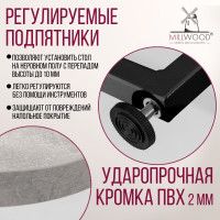 Стол Millwood Лондон d110 раздвижной (каркас черный) купить в Минске