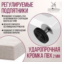 Стол Millwood Лондон (110-150)*70 раздвижной (каркас белый) купить в Минске Стол Millwood Лондон (110-150)*70 раздвижной (каркас белый) купить в Минске