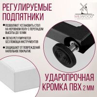 Стол Millwood Лондон (110-150)*70 раздвижной (каркас черный) купить в Минске Стол Millwood Лондон (110-150)*70 раздвижной (каркас черный) купить в Минске