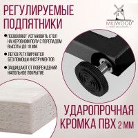Стол Millwood Лондон (120-160)*80 раздвижной (каркас черный) купить в Минске Стол Millwood Лондон (120-160)*80 раздвижной (каркас черный) купить в Минске