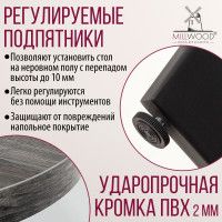 Стол Millwood Мюнхен 130*80 (каркас черный) купить в Минске