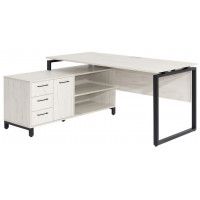 Стол руководителя Олесунн 2 120*80 с тумбой левой (каркас черный) Стол руководителя Олесунн 2 120*80 с тумбой левой (каркас черный)