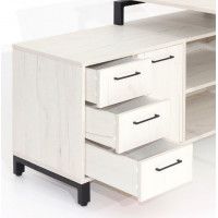 Стол руководителя Олесунн 2 120*80 с тумбой левой (каркас черный) купить в Минске Стол руководителя Олесунн 2 120*80 с тумбой левой (каркас черный) купить в Минске