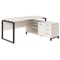 Стол руководителя Олесунн 2 120*80 с тумбой правой (каркас черный)