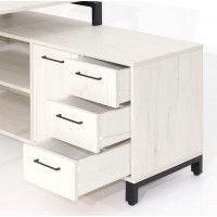 Стол руководителя Олесунн 2 120*80 с тумбой правой (каркас черный) купить в Минске