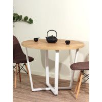 Cтол Millwood Орлеан обеденный d100 дуб золотой крафт / белый (36 мм) купить в Минске