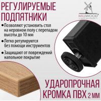 Стол Сеул 130*80 (каркас черный) купить в Минске