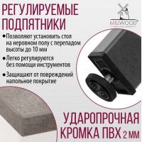 Стол Сеул 130*80 (каркас графит) купить в Минске