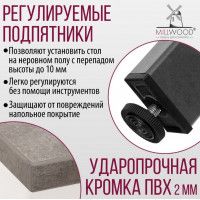 Стол Сеул 160*80 (каркас графит) купить в Минске