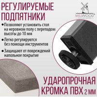 Стол Сеул 200*80 (каркас графит) купить в Минске Стол Сеул 200*80 (каркас графит) купить в Минске