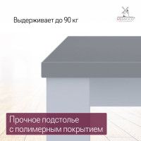 Стол Сеул 180*80 (каркас белый) купить в Минске