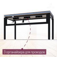 Стол Сиэтл с подсветкой 140*70 (каркас черный) купить в Минске Стол Сиэтл с подсветкой 140*70 (каркас черный) купить в Минске