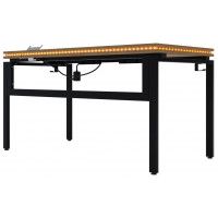 Стол Сиэтл с подсветкой 140*70 (каркас черный) купить в Минске Стол Сиэтл с подсветкой 140*70 (каркас черный) купить в Минске