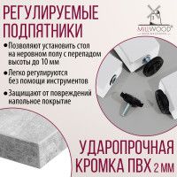 Стол Лофт Сиэтл (ДТ-5) 130*70 (каркас белый) купить в Минске Стол Лофт Сиэтл (ДТ-5) 130*70 (каркас белый) купить в Минске