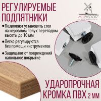 Стол Лофт Сиэтл (ДТ-5) 130*70 (каркас белый) купить в Минске Стол Лофт Сиэтл (ДТ-5) 130*70 (каркас белый) купить в Минске