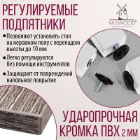 Стол Лофт Сиэтл (ДТ-5) 130*70 (каркас белый) купить в Минске Стол Лофт Сиэтл (ДТ-5) 130*70 (каркас белый) купить в Минске