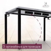 Стол Лофт Сиэтл (ДТ-5) 160*70 (каркас черный) купить в Минске