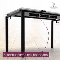 Стол Лофт Сиэтл (ДТ-5) 160*70 (каркас черный) купить в Минске