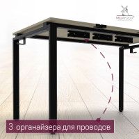 Стол Лофт Сиэтл (ДТ-5) 160*70 (каркас черный) купить в Минске