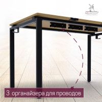 Стол Лофт Сиэтл (ДТ-5) 160*70 (каркас черный) купить в Минске