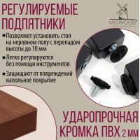 Стол Лофт Сиэтл (ДТ-5) 120*70 (каркас черный) купить в Минске