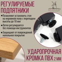 Стол Лофт Сиэтл (ДТ-5) 120*70 (каркас черный) купить в Минске