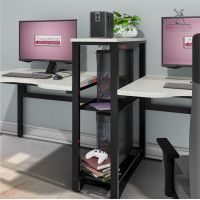 Стол Сплит с вырезом двухместный 254,6*80 (каркас черный) купить в Минске