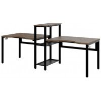 Стол Сплит с вырезом двухместный 254,6*80 (каркас черный) купить в Минске