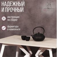 Стол Женева 100*70 18 мм (каркас белый) купить в Минске Стол Женева 100*70 18 мм (каркас белый) купить в Минске