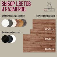 Стол Женева 120*70 36 мм (каркас белый) купить в Минске