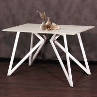 Стол Женева 160*80 18 мм (каркас белый) купить в Минске Стол Женева 160*80 18 мм (каркас белый) купить в Минске