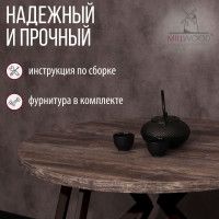 Стол Женева d100 36 мм (каркас черный) купить в Минске