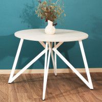 Стол Женева d100 18 мм (каркас белый) купить в Минске