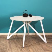 Стол Женева d110 18 мм (каркас белый) купить в Минске