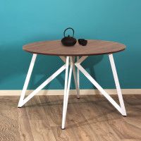 Стол Женева d120 18 мм (каркас белый) купить в Минске