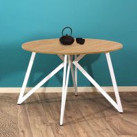 Стол Женева d120 18 мм (каркас белый) купить в Минске