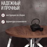 Стол Женева d90 36 мм (каркас белый) купить в Минске