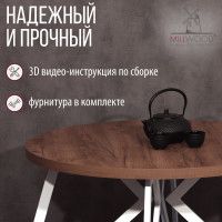 Стол Женева d90 36 мм (каркас белый) купить в Минске