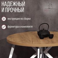 Стол Женева d90 36 мм (каркас белый) купить в Минске