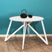 Стол Женева d90 18 мм (каркас белый) купить в Минске Стол Женева d90 18 мм (каркас белый) купить в Минске