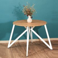 Стол Женева d90 18 мм (каркас белый) купить в Минске Стол Женева d90 18 мм (каркас белый) купить в Минске