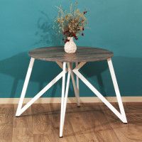 Стол Женева d90 18 мм (каркас белый) купить в Минске Стол Женева d90 18 мм (каркас белый) купить в Минске