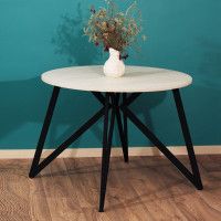 Стол Женева d90 18 мм (каркас черный) купить в Минске