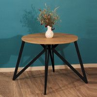 Стол Женева d90 18 мм (каркас черный) купить в Минске