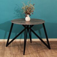 Стол Женева d90 18 мм (каркас черный) купить в Минске