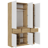 Шкаф МК Стиль БОСТОН ШК-002 МДФ дуб крафт золотой/белый купить в Минске