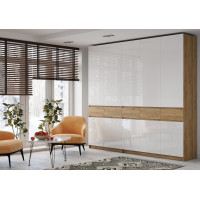 Шкаф МК Стиль БОСТОН ШК-002 МДФ дуб крафт золотой/белый купить в Минске