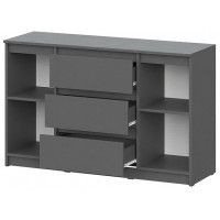 Комод NN мебель Денвер графит серый (3 ящика, 2 дверцы) серия 2 купить в Минске