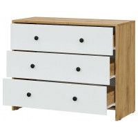 Комод NN мебель Дольче дуб золотой/белый (3 ящика) купить в Минске